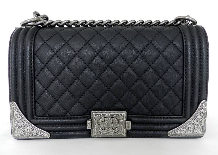 Women's Chanel Medium Dallas Boy Flap Bag w/ Embellished Sides