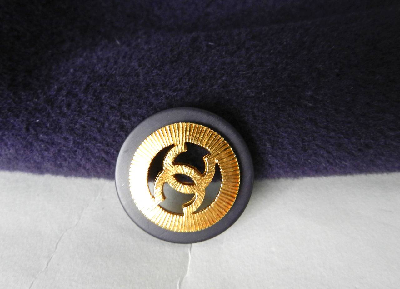 Women's Chanel 1991 Vintage Purple Swing Coat