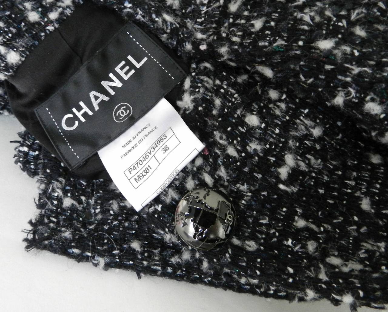 Chanel 13A Grey Speckled Runway Coat with Stand up Collar 2
