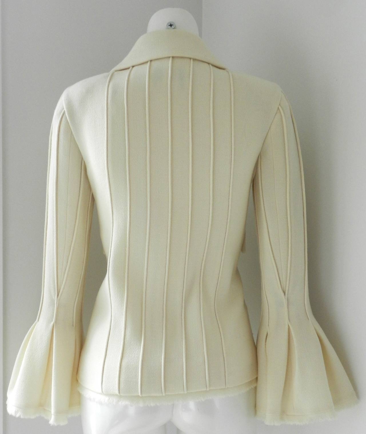 Chanel 13C Ivory Runway Jacket with Bell Sleeves 1