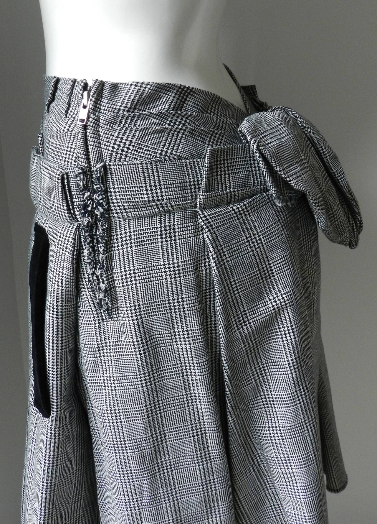 Comme des Garcons Houndstooth Asymmetrical Skirt 1