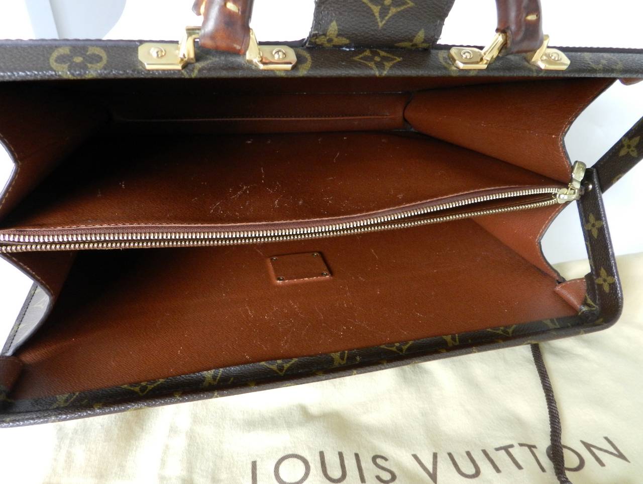 Louis Vuitton Serviette Fermoir Monogram Briefcase at 1stDibs
