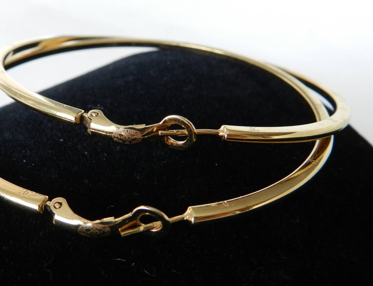 Chanel 04P Large Runway Hoop Earrings 1
