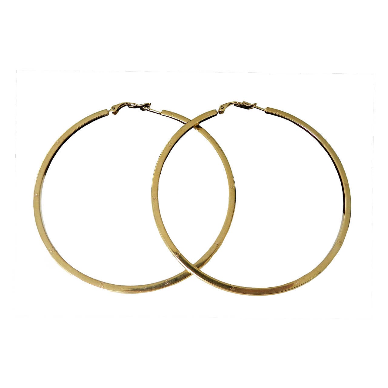 Chanel 04P Large Runway Hoop Earrings