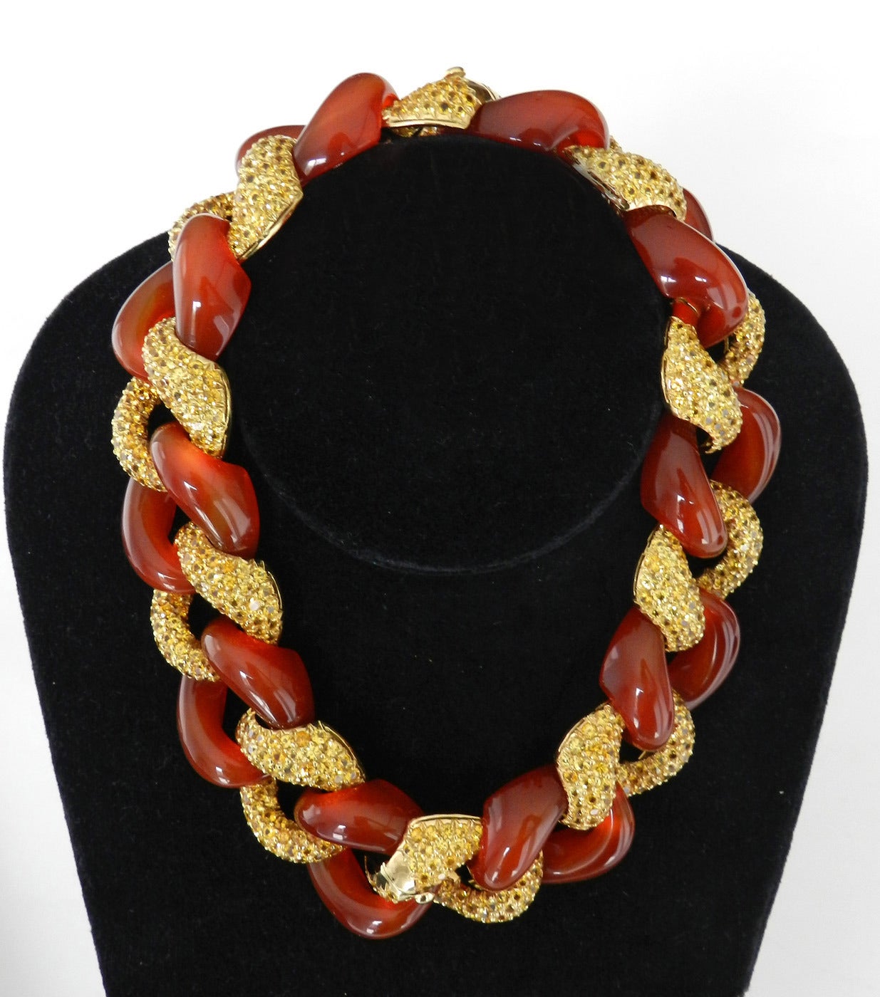 Seaman Schepps Carnelian Yellow Sapphire 18k Bracelets / Necklace