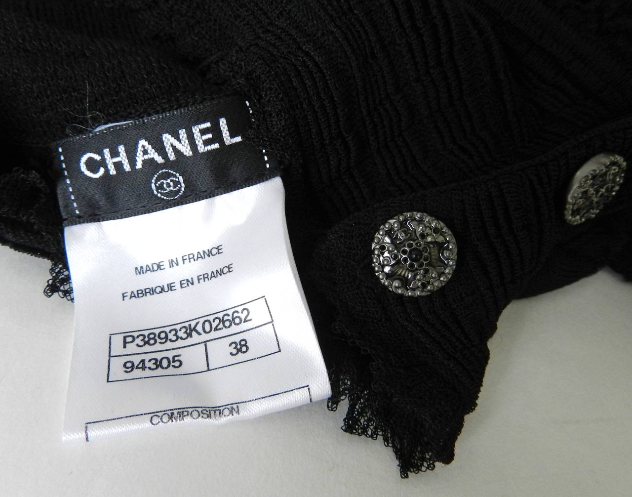 Chanel 10A Shanghai Collection Black Jersey Dress & Scarf Set 5