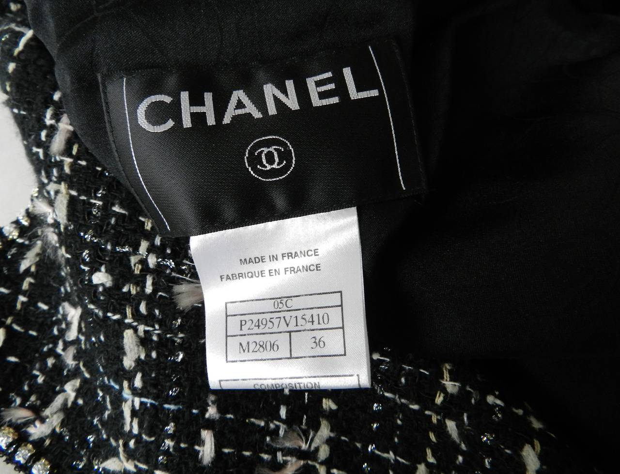Chanel 05C Long Tweed Jacket Coat with Emblem 3