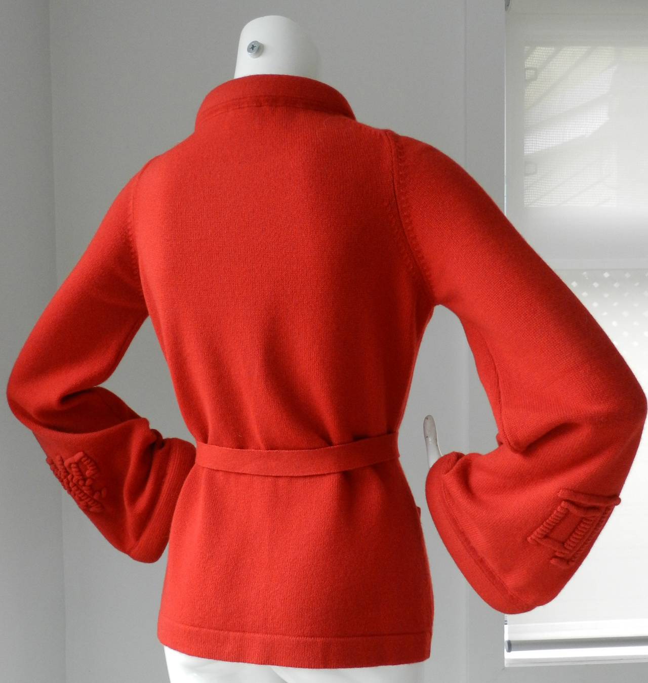 Chanel 10A Shanghai Collection Runway Red Cashmere Sweater 1