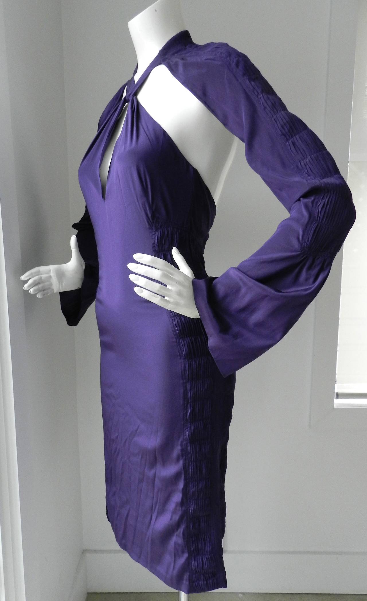 Tom Ford Gucci Purple Silk Dress at 1stDibs
