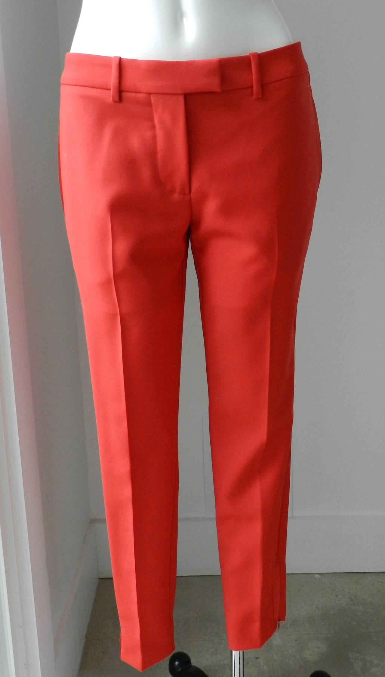 Maison Martin Margiela Wool and Satin Red Pant Suit 1