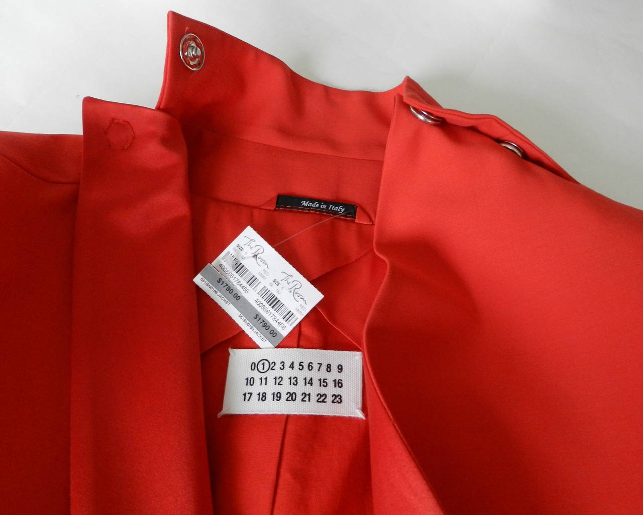 Maison Martin Margiela Wool and Satin Red Pant Suit 2