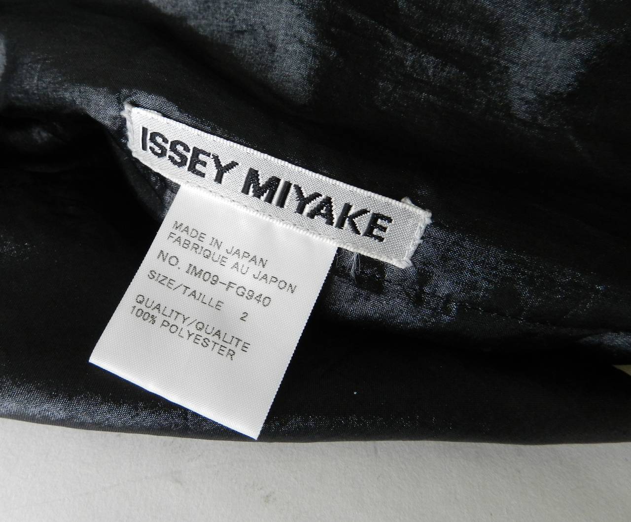 Issey Miyake Long Black Shiny Skirt For Sale 4