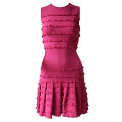 Christian Dior Galliano Hot Fuchsia Jersey Dress