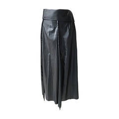 Issey Miyake Long Black Shiny Skirt