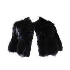 Prada Black Fox Fur Stole / Capelet