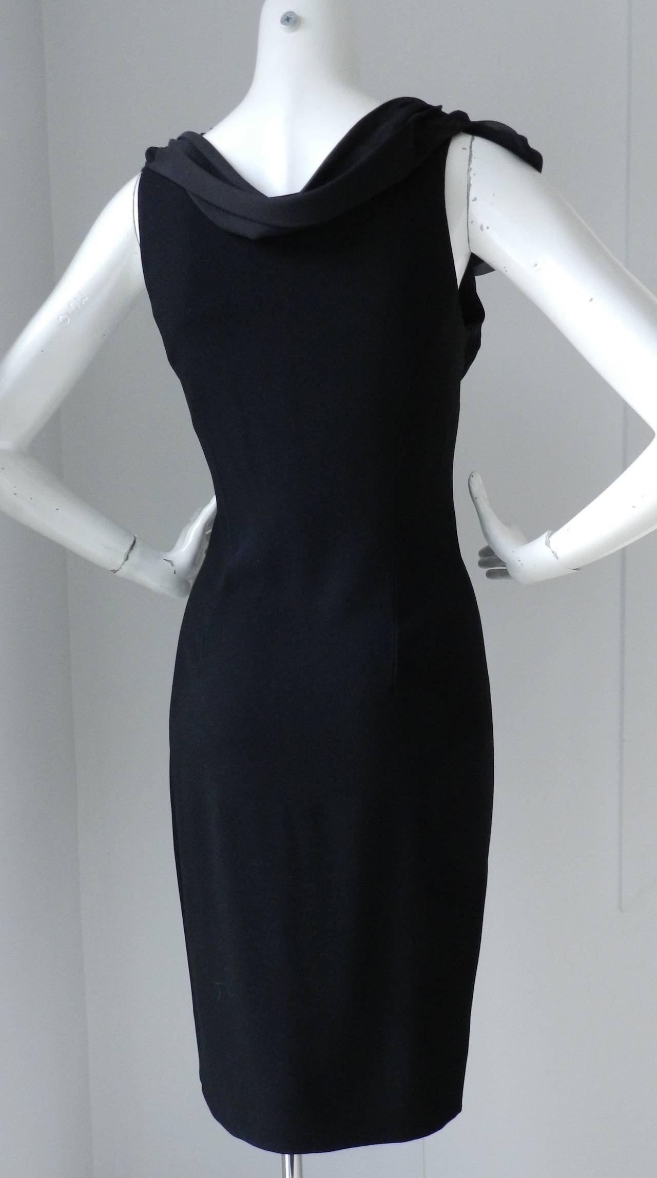 Balenciaga Black Dress with Bows In Excellent Condition In Toronto, ON