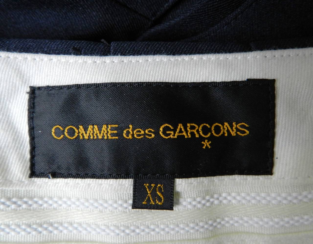 Women's Comme des Garcons Navy Blue Culottes