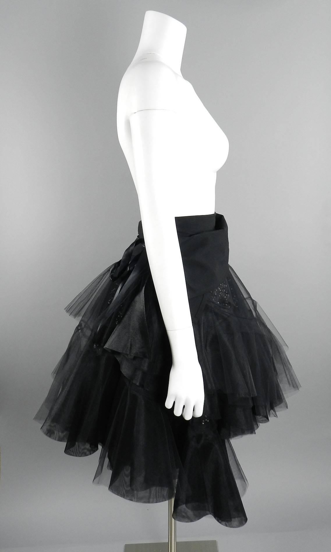 Junya Watanabe Comme des Garcons Fall 2014 Runway Tulle Skirt In New Condition In Toronto, ON