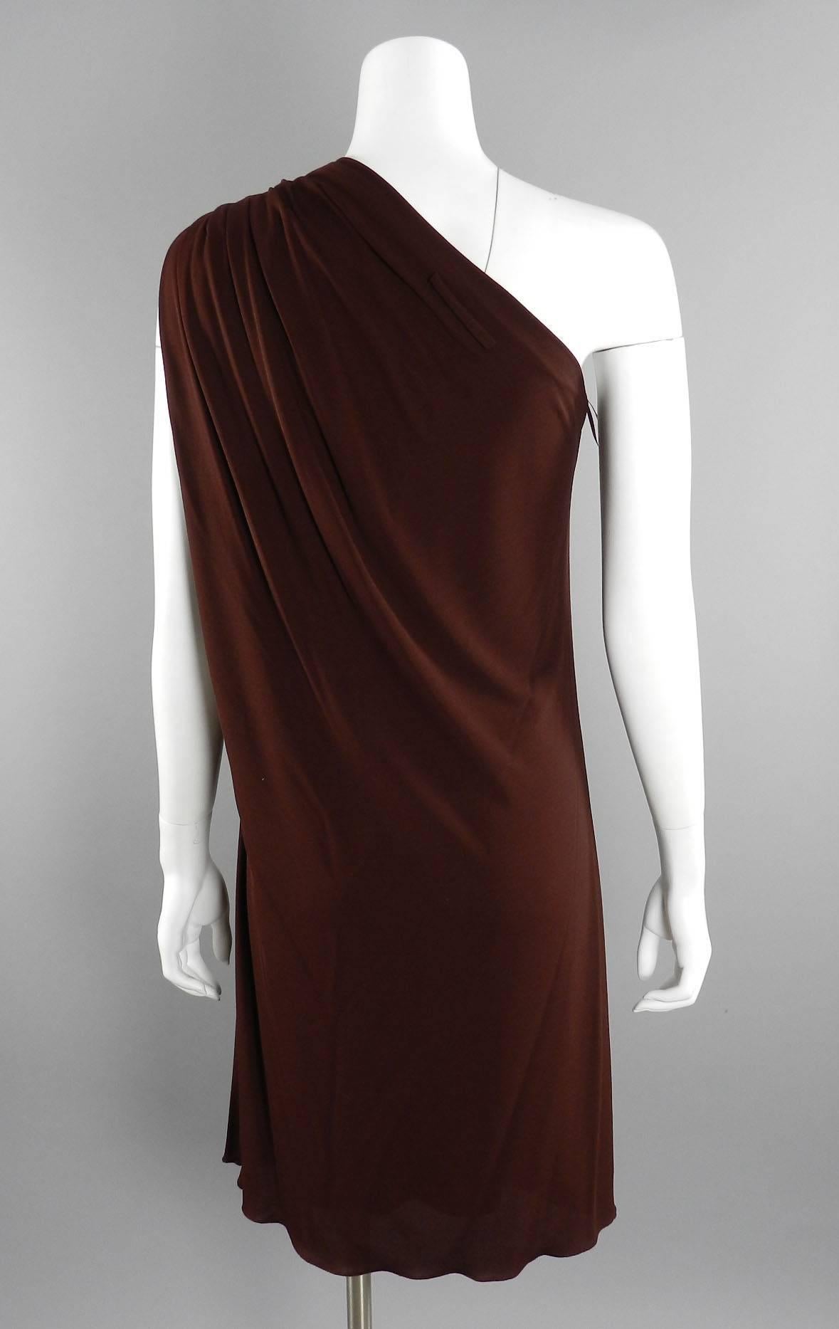 Black Jean Paul Gaultier Femme Burgundy Jersey Dress