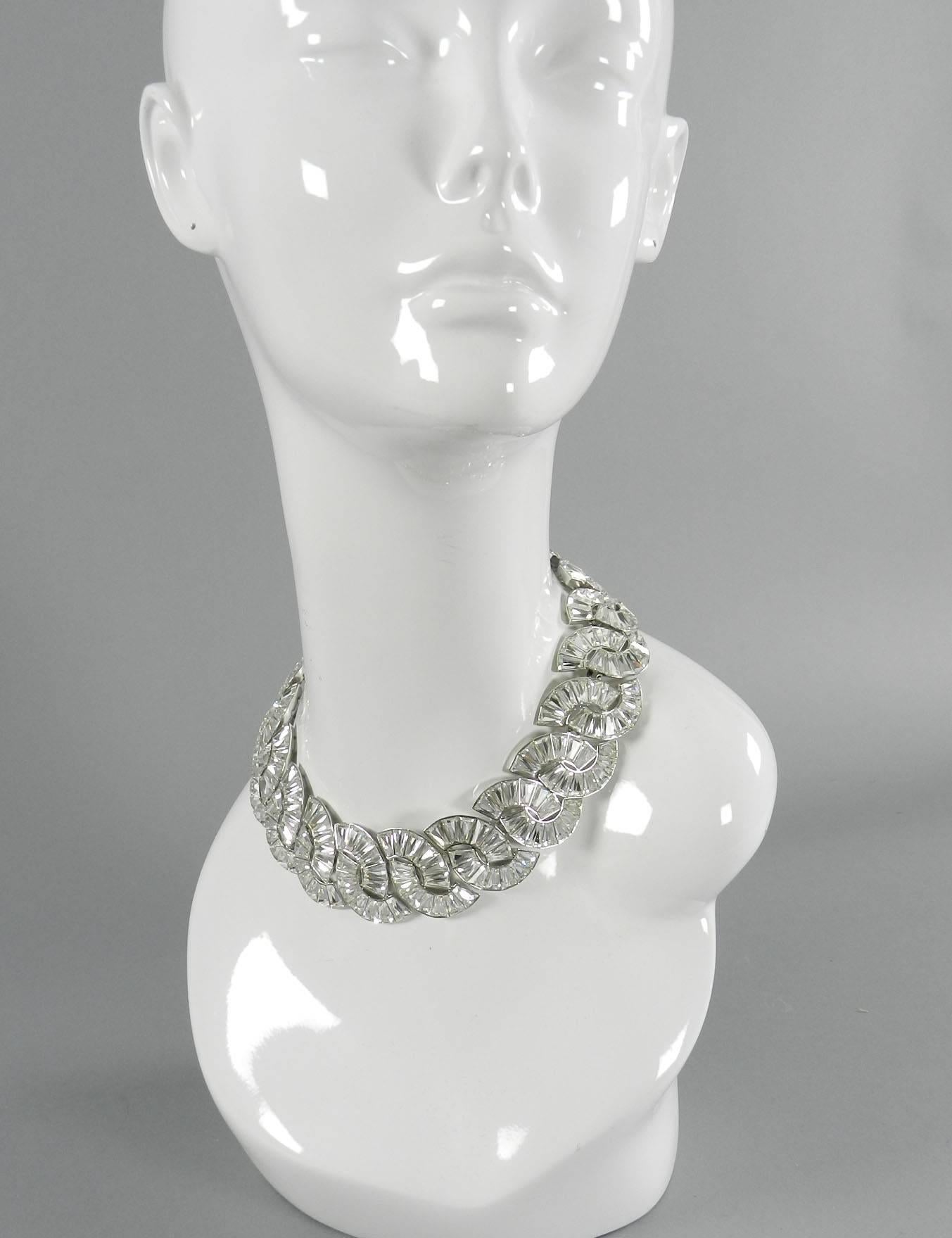 Yves Saint Laurent YSL VintageLimited Edition Numbered Rhinestone Collar Necklac In Excellent Condition In Toronto, ON
