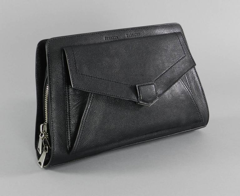 Proenza Schouler PS13 Black Leather Clutch Bag Purse at 1stDibs