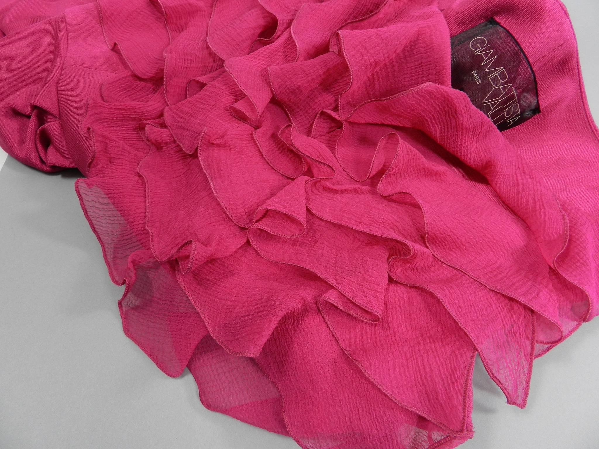 Giambattista Valli Fuchsia Silk Jersey Dress 2