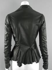 Rick Owens Dark Green Leather Jacket