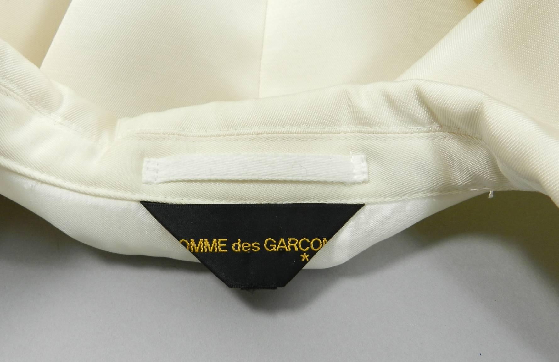 Comme des Garcons Ivory Cage Cut Out Sleeve Jacket 3