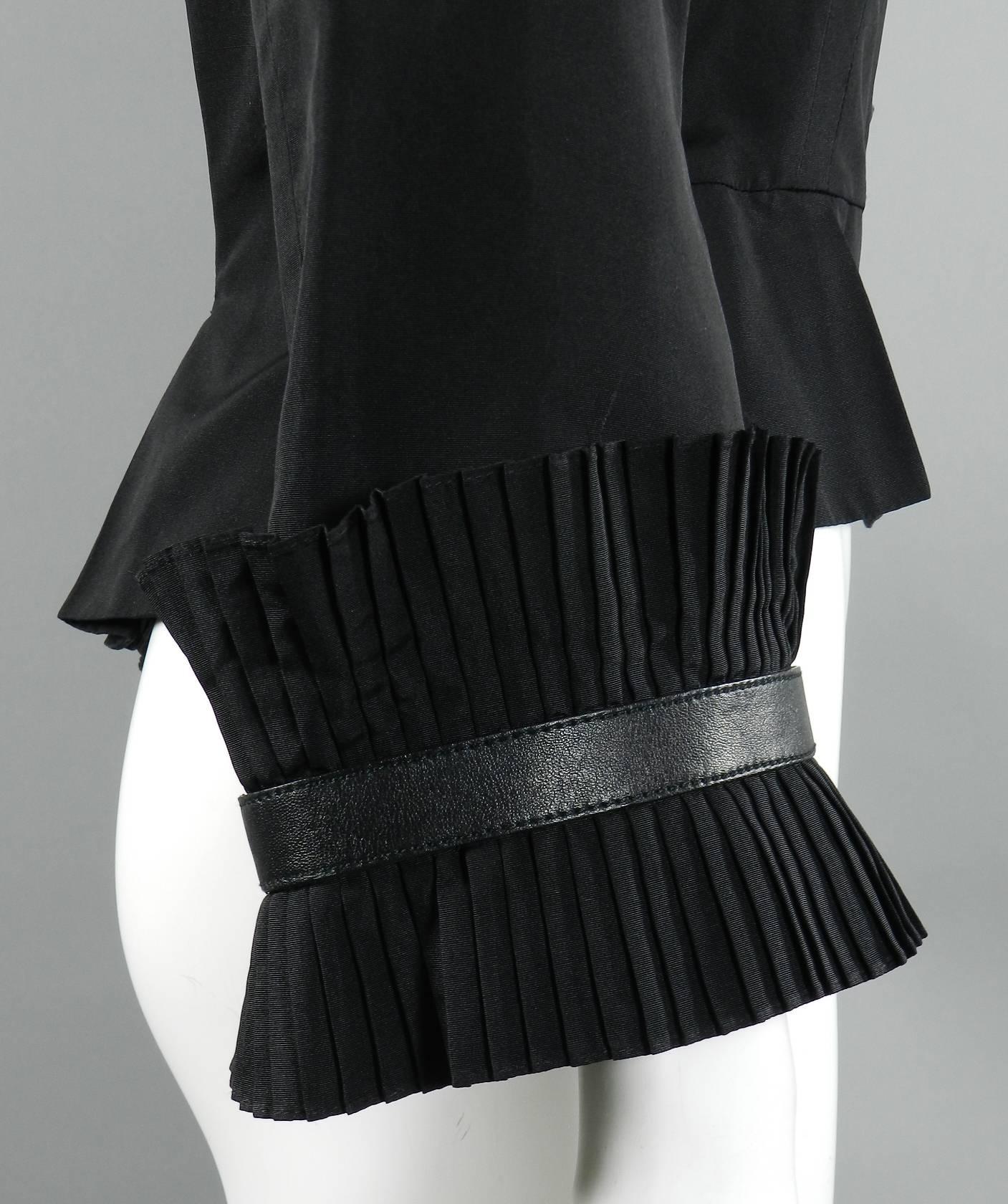 Alexander McQueen Black Silk Victorian Style Jacket, Fall 2002 For Sale 3
