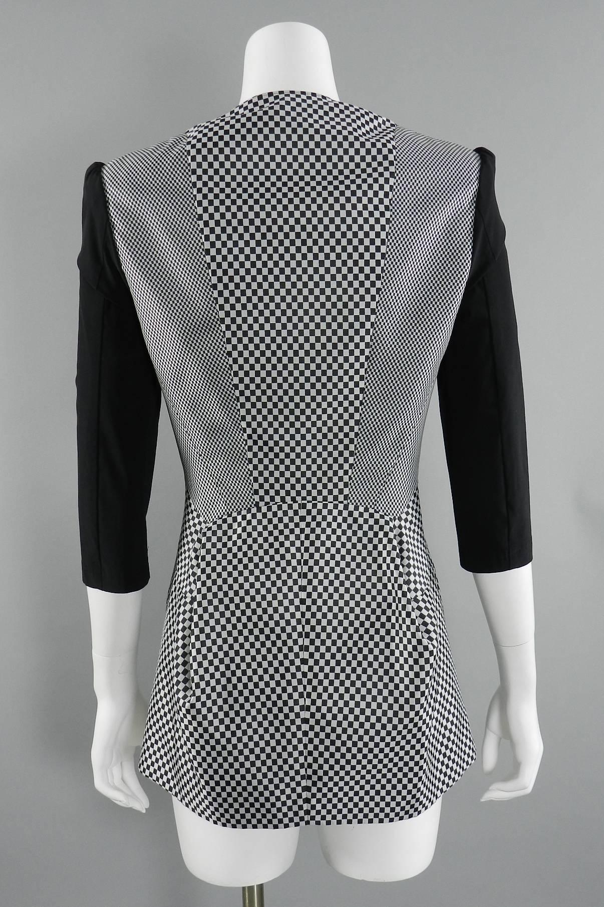 Black Junya Watanabe Comme des Garcons Geometric Checkered Jacket