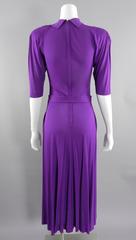 Jean Muir Vintage Purple Jersey Dress with Belt