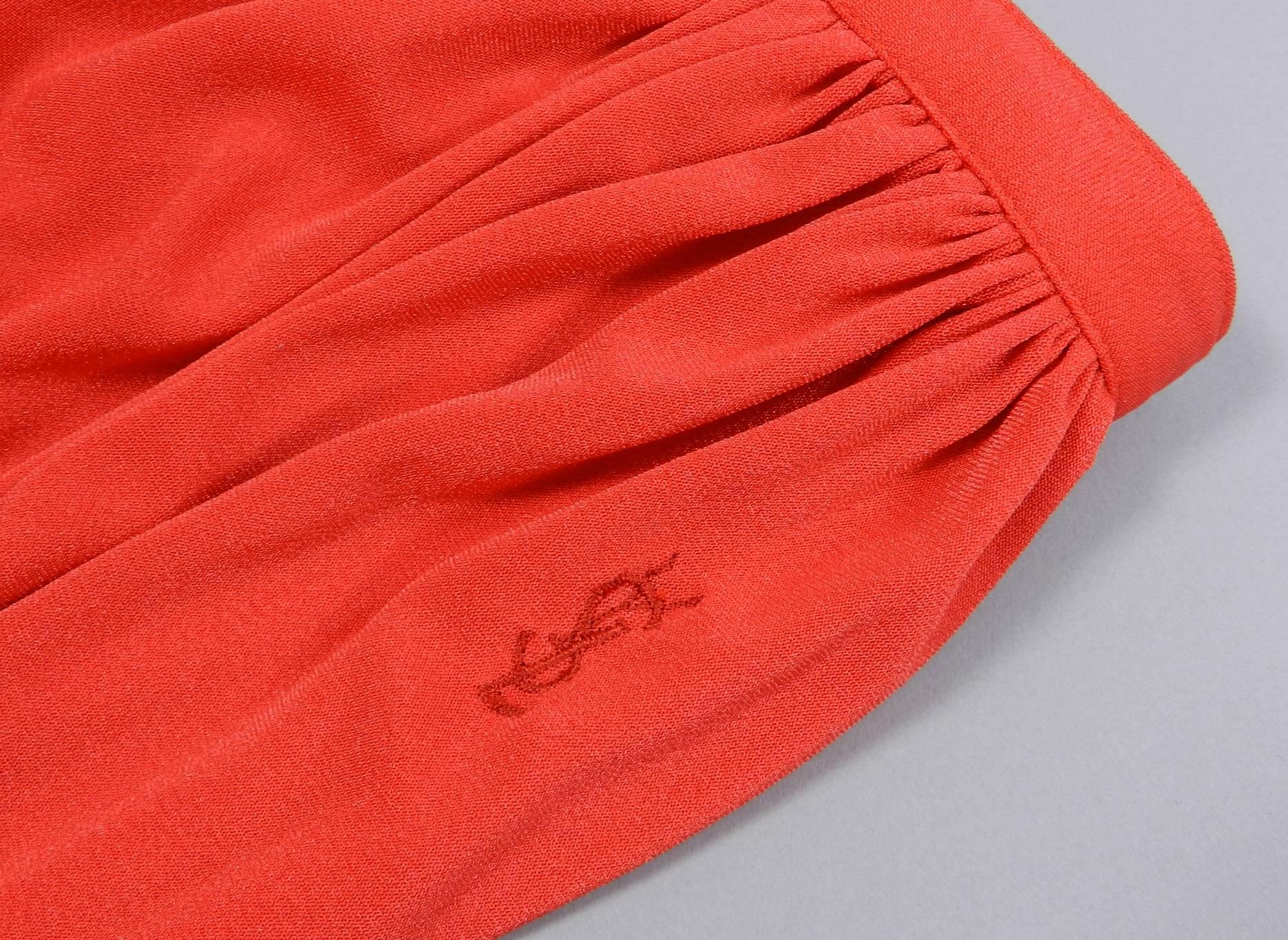 Yves Saint Laurent Vintage 1980's Red Palazzo Pants 3