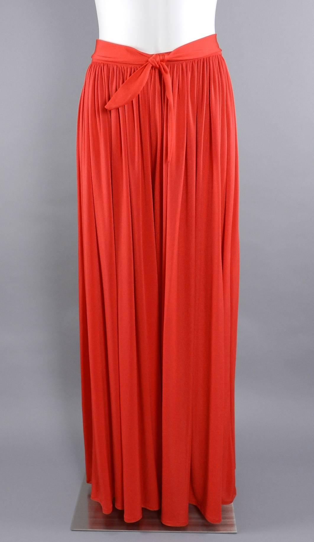 Yves Saint Laurent Vintage 1980's Red Palazzo Pants 5