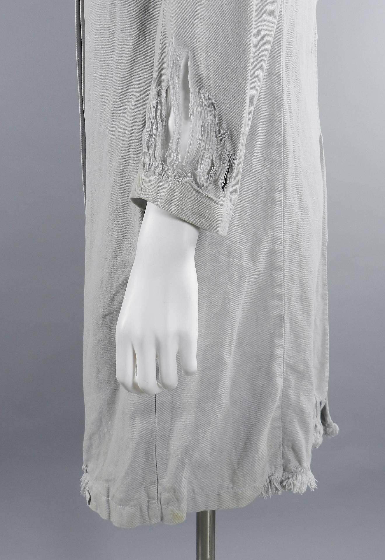Women's Martin Margiela Vintage Grey Shredded Denim Jacket