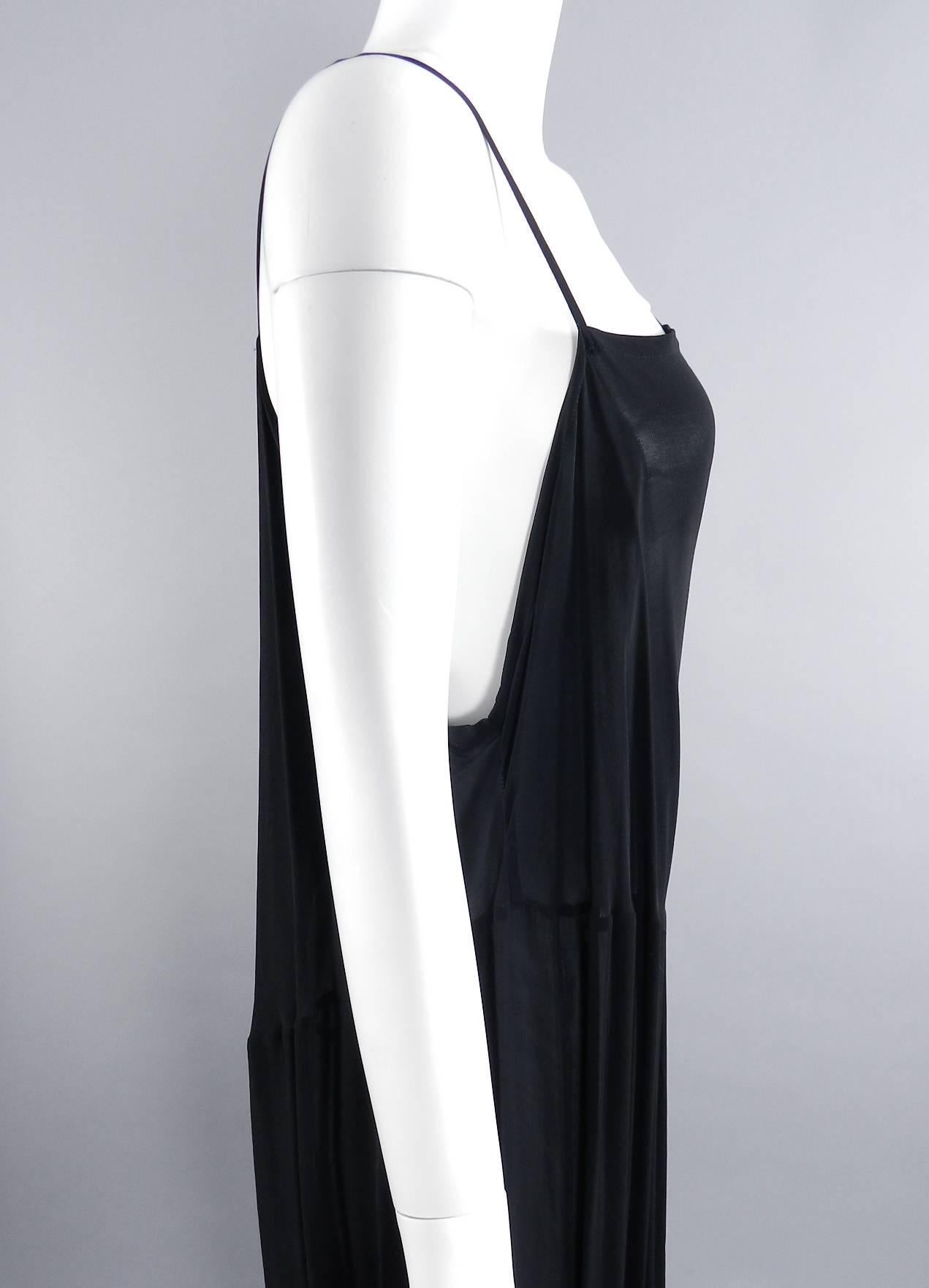 Yohji Yamamoto Vintage 1980’s Black Long Sheer Dress 1