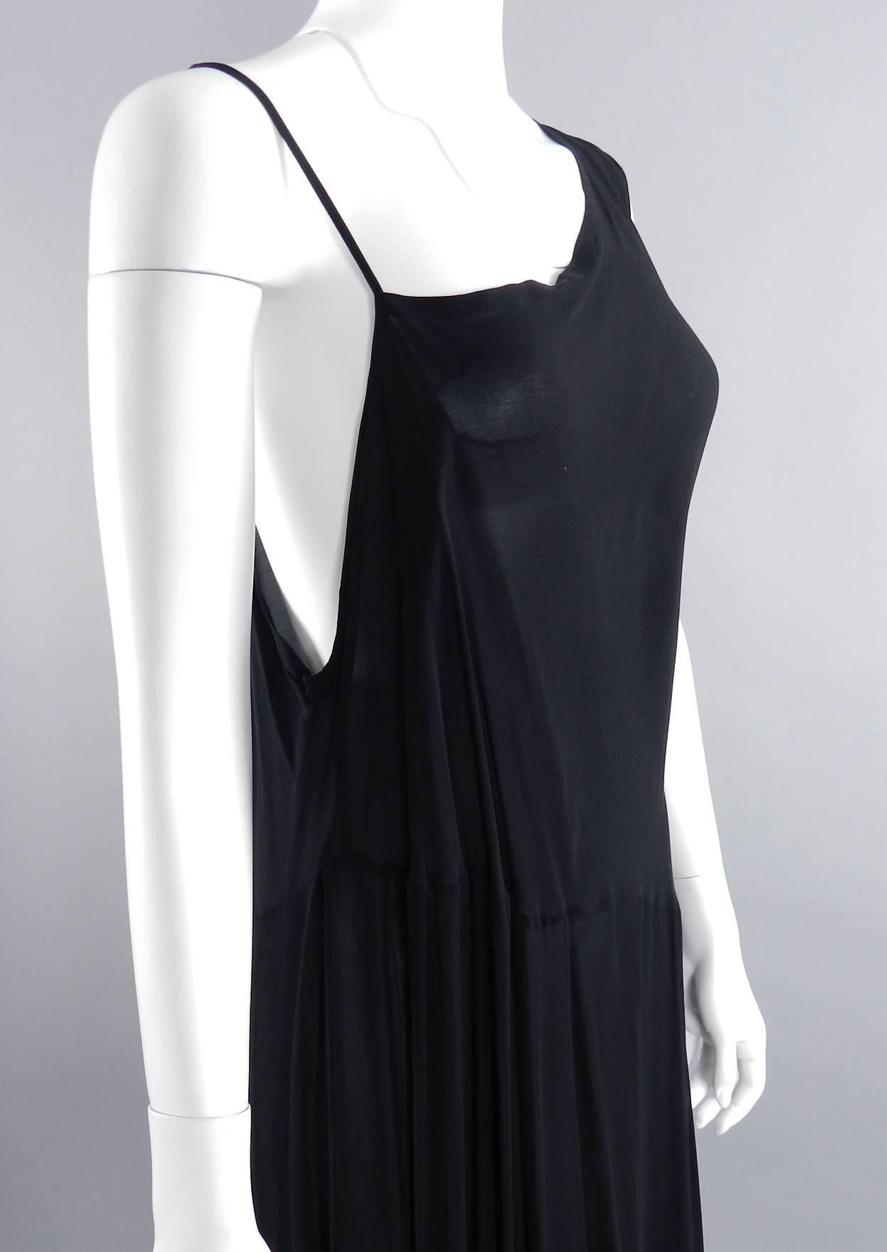 Yohji Yamamoto Vintage 1980’s Black Long Sheer Dress 2