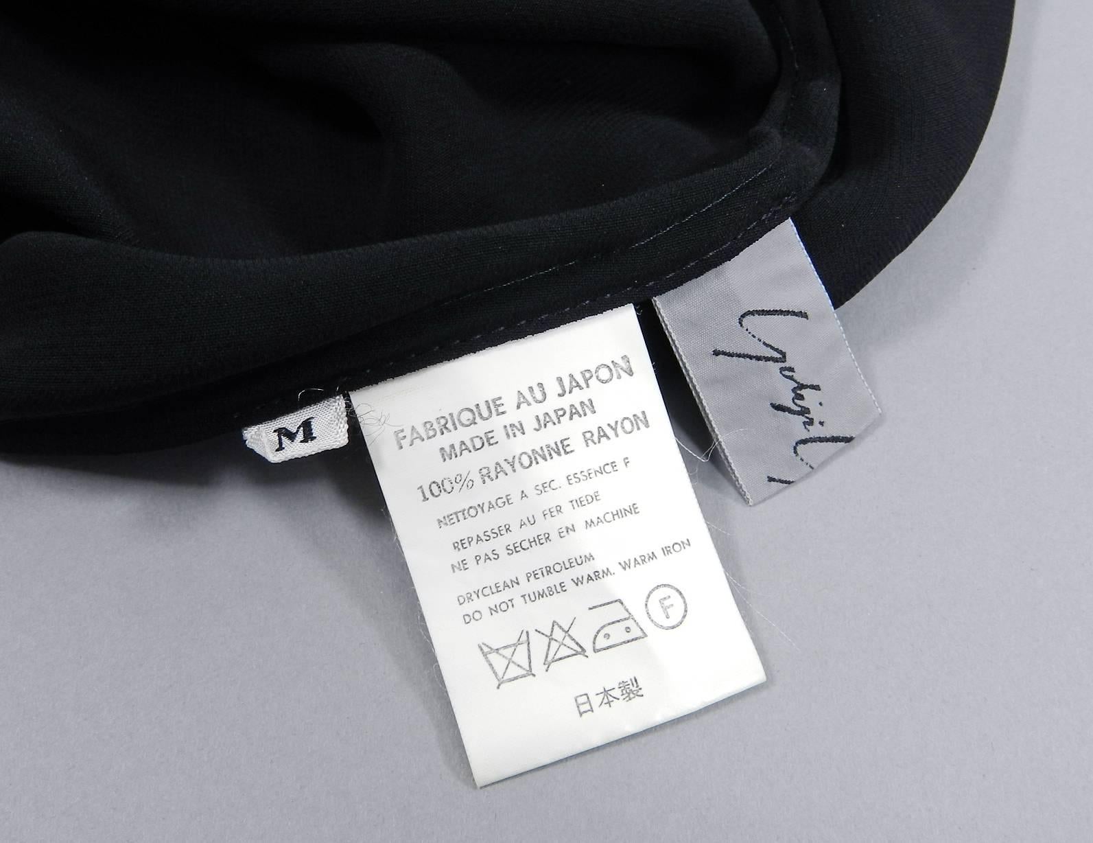 Yohji Yamamoto Vintage 1980’s Black Long Sheer Dress 4