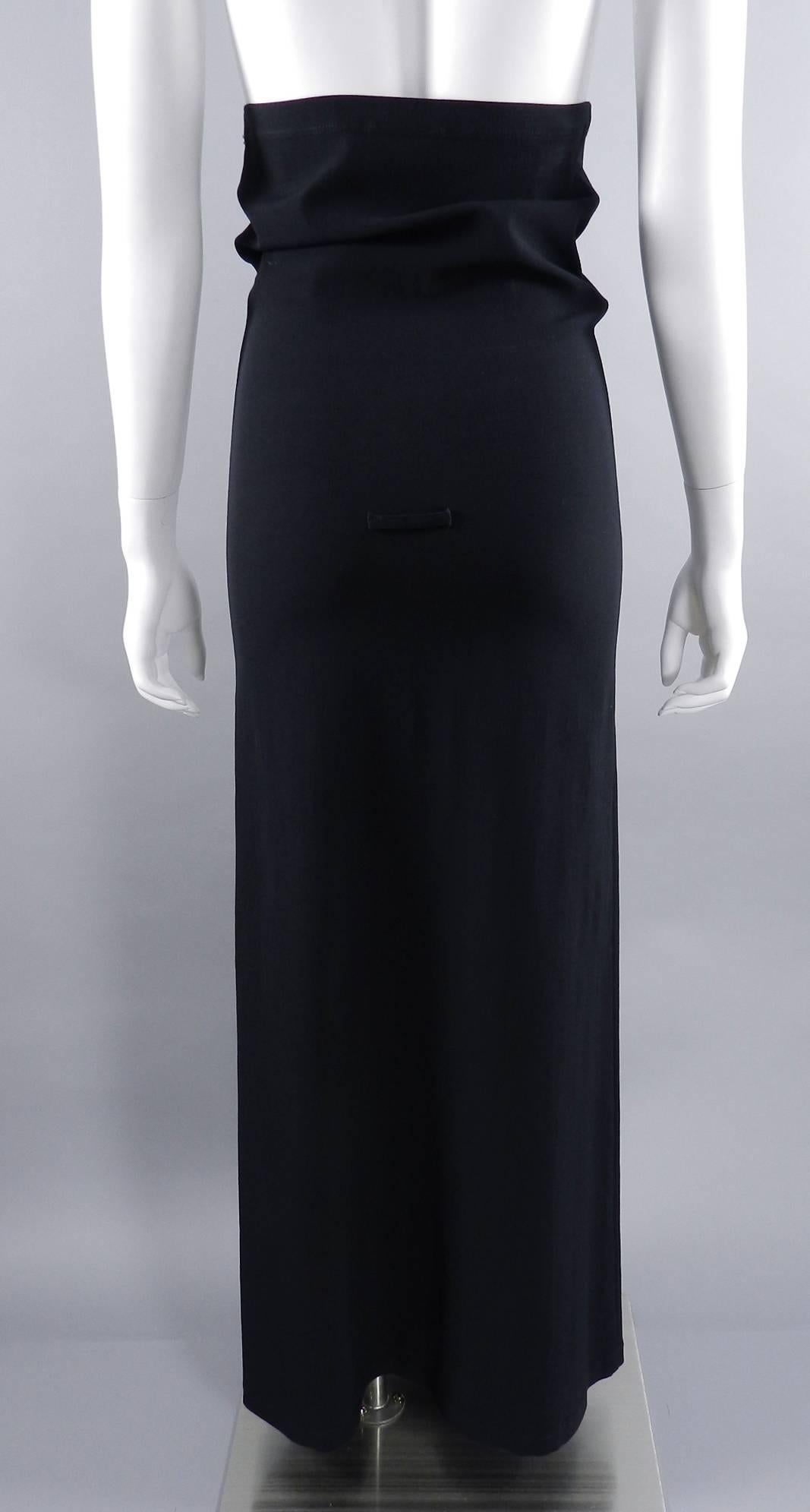 Jean Paul Gaultier 1990's Black High Funnel Waist Skirt In Excellent Condition In Toronto, ON