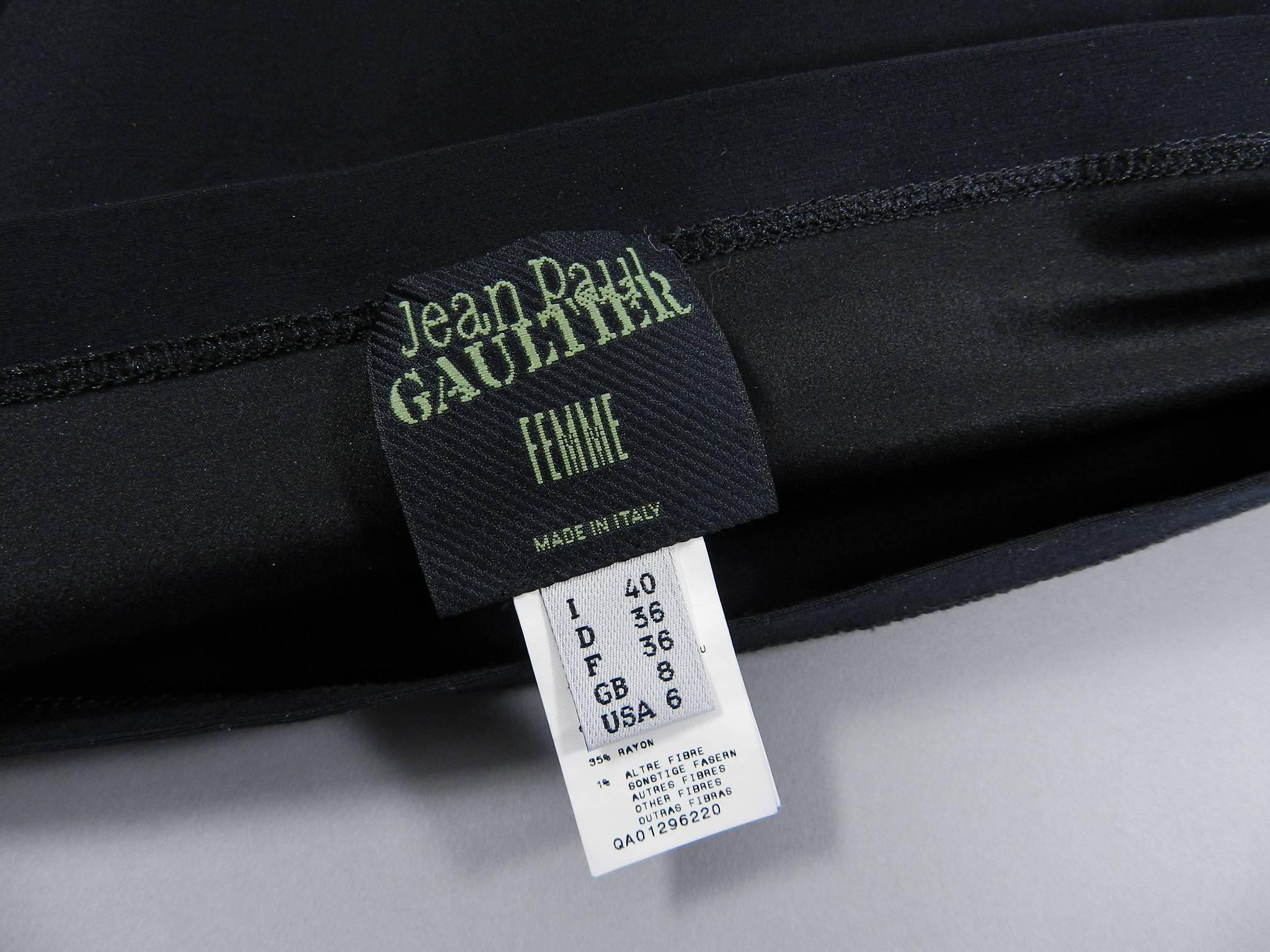 Jean Paul Gaultier 1990's Black High Funnel Waist Skirt 1