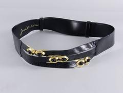 Judith Leiber Vintage Black Lizard Belt