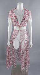 Karl Lagerfeld 1980’s Vintage Sheer Pink Silk Duster Jacket