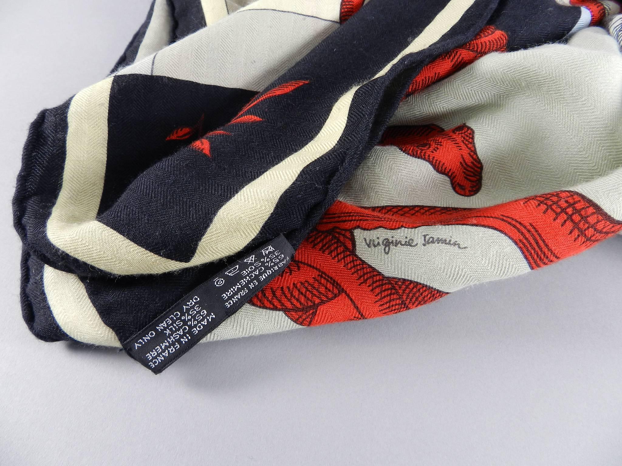 Women's Hermes cashmere silk shawl 140cm – Della Cavelleria