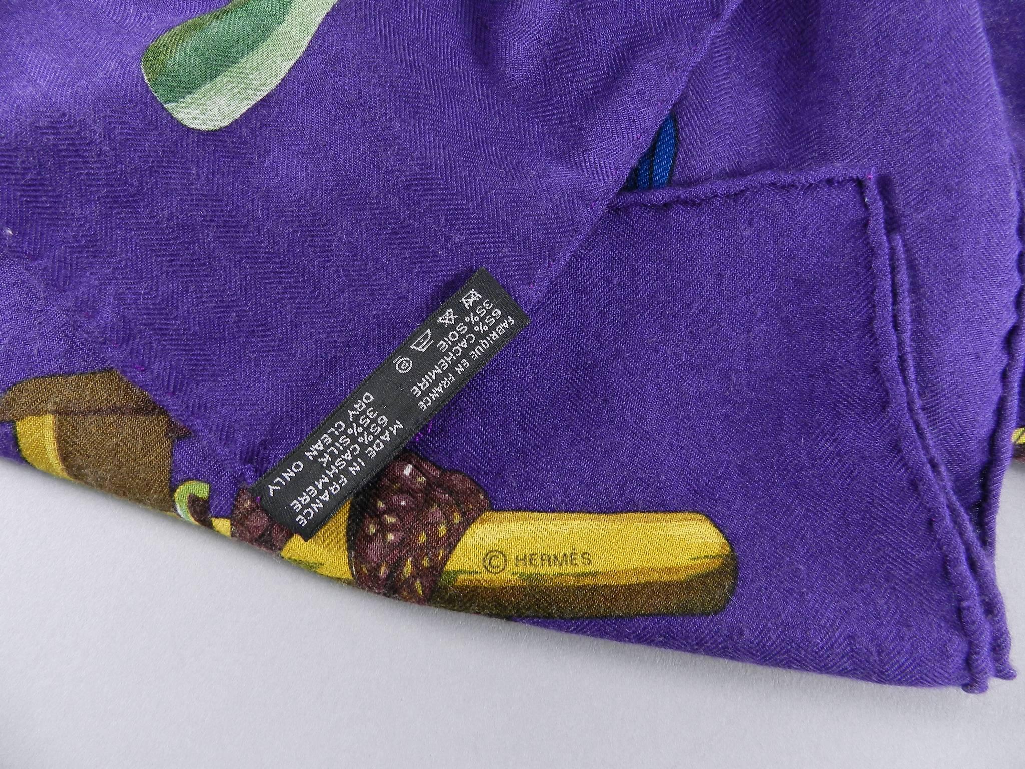 Women's Hermes cashmere silk shawl 140cm ��– Pasementerie