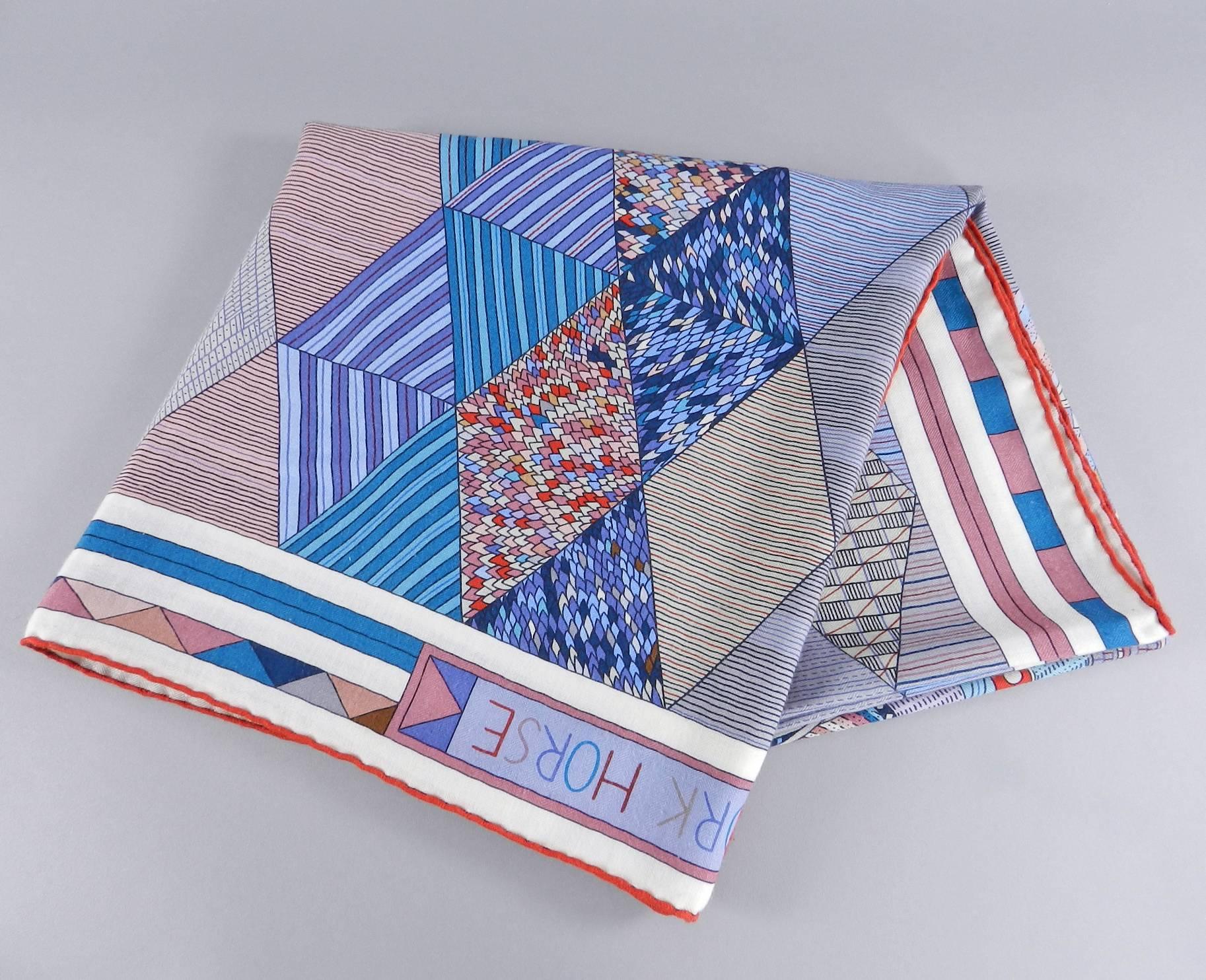 hermes patchwork horse shawl