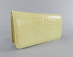 Manolo Blahnik Crocodile Clutch / Shoulder Bag