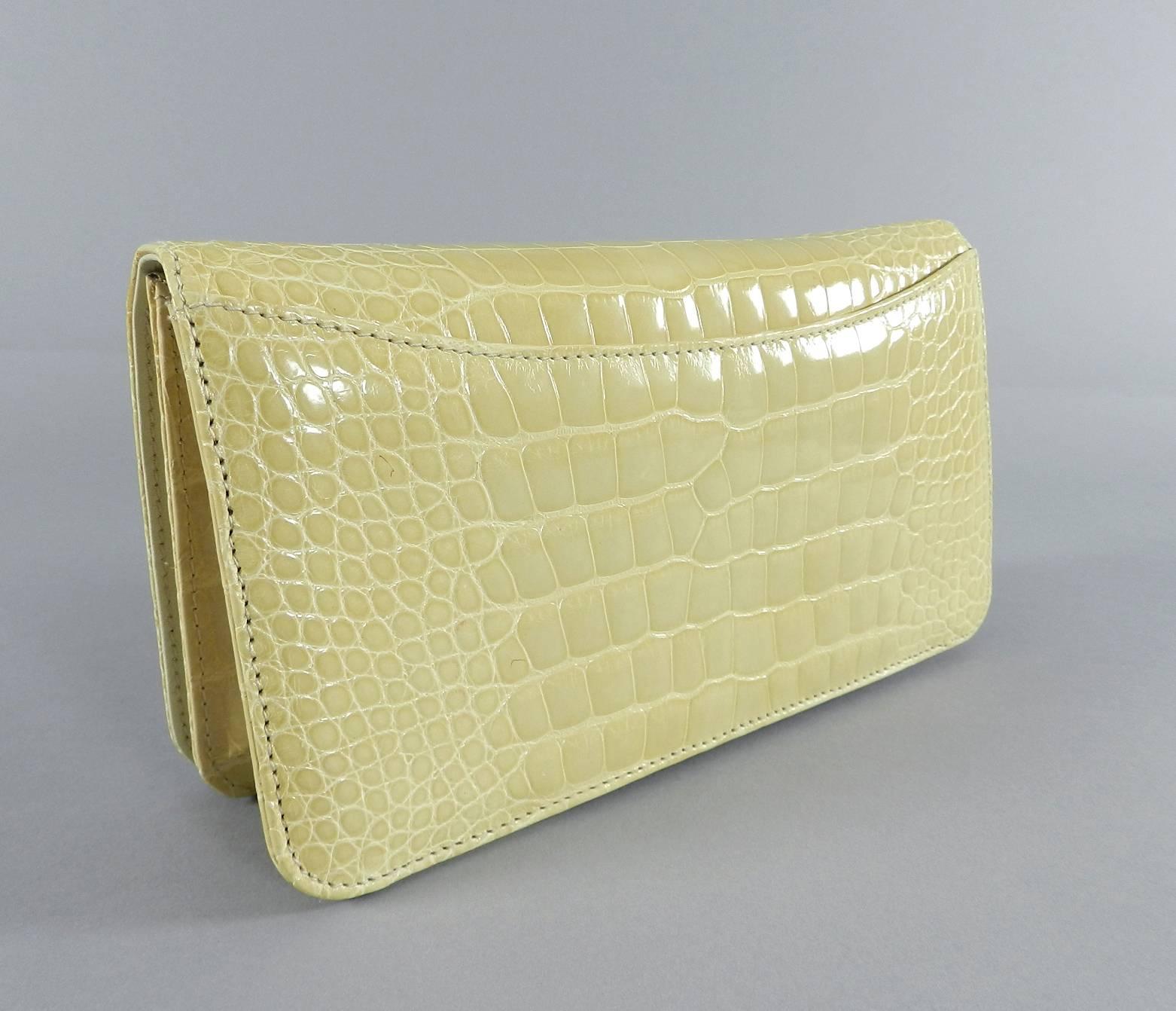 Manolo Blahnik Crocodile Clutch / Shoulder Bag 2