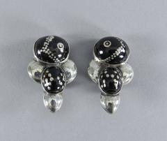 Eileen Coyne Sterling and Antique African Beads Necklace and Earrings