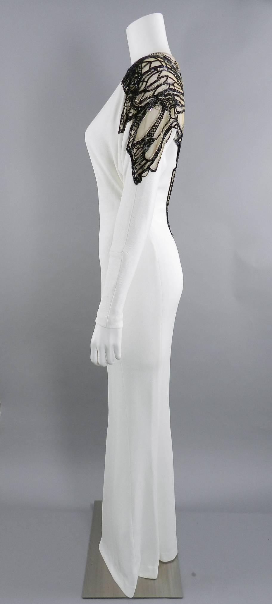 zuhair murad black and white dress