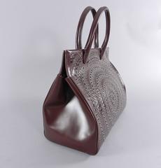 Alaia Burgundy Grommet Doctor Bag