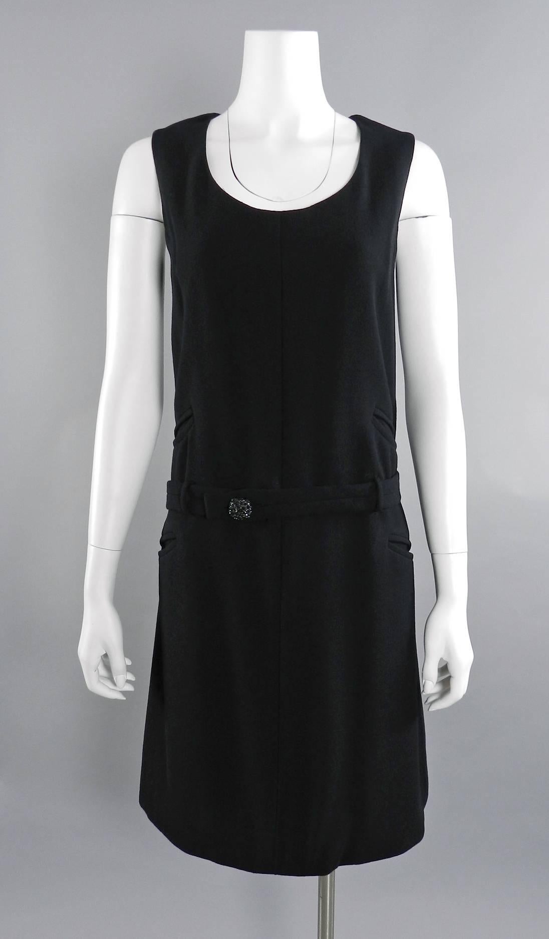 Bill Blass 1960's Vintage Black Sleeveless Dress 3